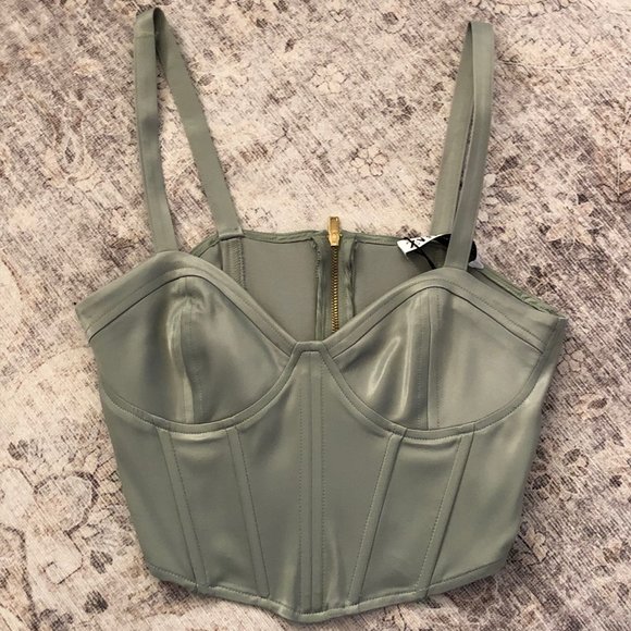 Zara Satin Effect Corset Top - Picture 2 of 6